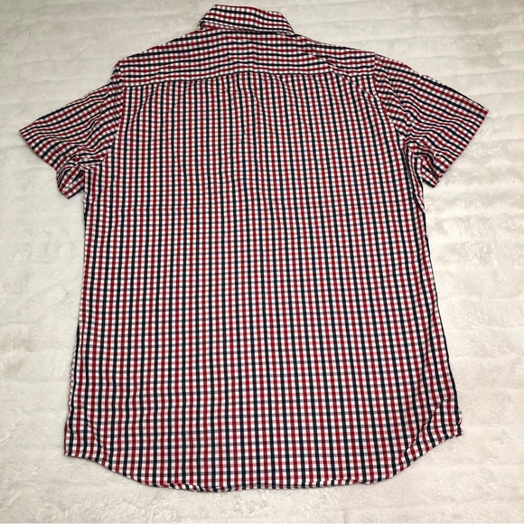 H&M Premium Cotton Men’s Button Up Shirt Checkered Large - Picture 2 of 5